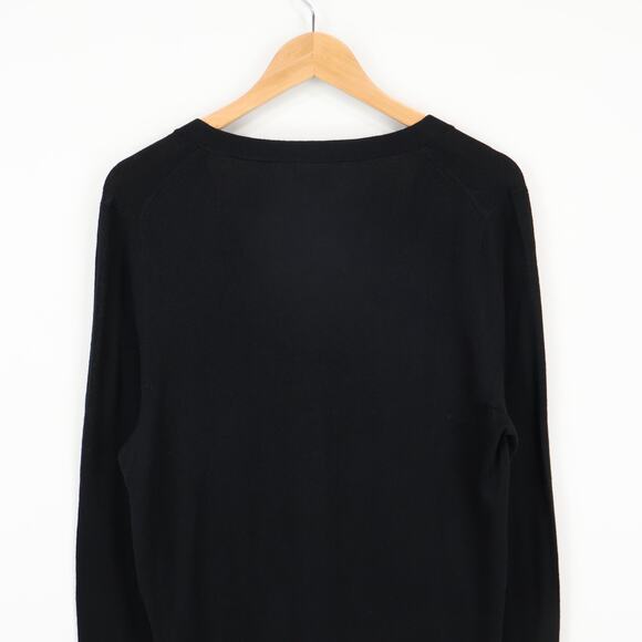 J.Crew Factory Women's Merino Wool Blend Cardigan Sweater Black Size Large NWT - Picture 6 of 8